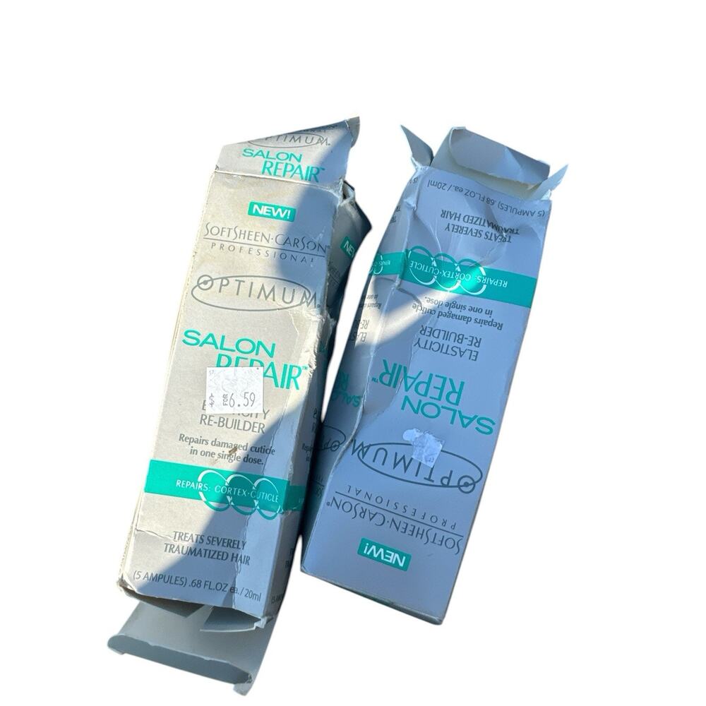 (2) Softsheen Optimum Salon Repair Elasticity Re-builder 0.68oz New Packets